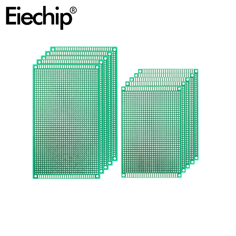 5PCS Double Sided Prototype Boards Green Pcb Board DIY Printed Circuit 2*8CM,3*7CM,4*6CM,5*7CM,6* 8 CM,7*9CM