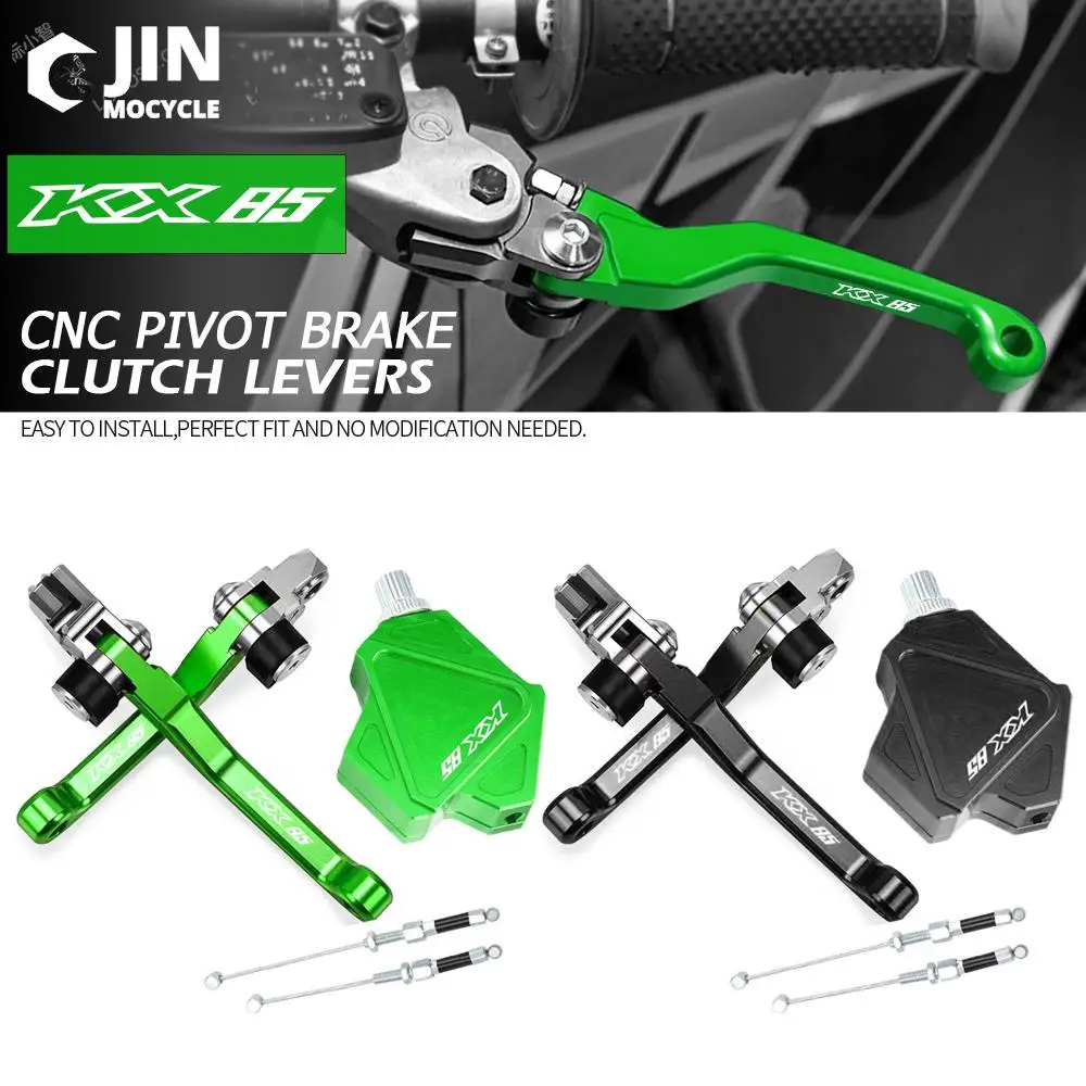 

Dirt Bike CNC Brake Clutch Levers Stunt Clutch Pull Cable Lever Replacement Easy System For Kawasaki KX85 2001 -2021 2020 KX 85