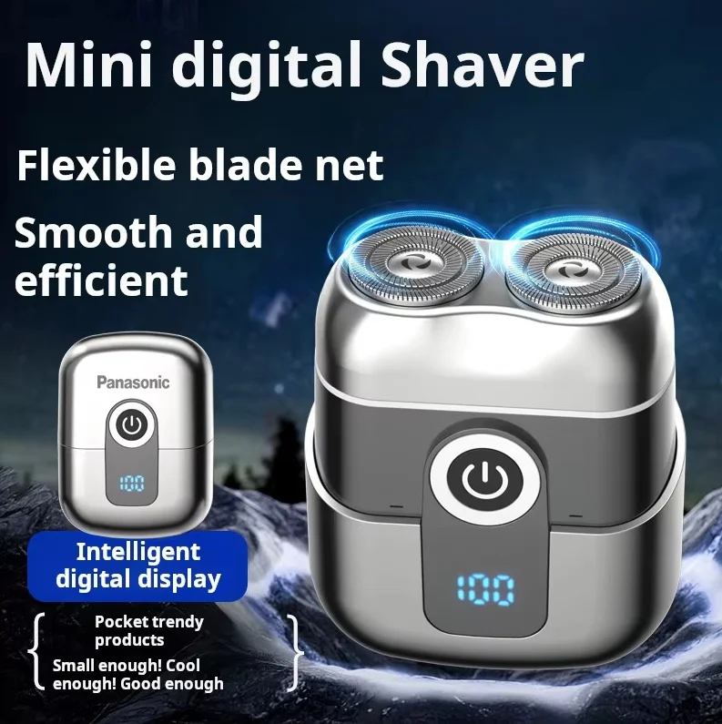 ماكينة حلاقة كهربائية مغناطيسية من باناسونيك، ماكينة حلاقة صغيرة محمولة للسفر برأسين، سكين اللحية، ماكينة حلاقة منزلية لغسل المياه الكهربائية