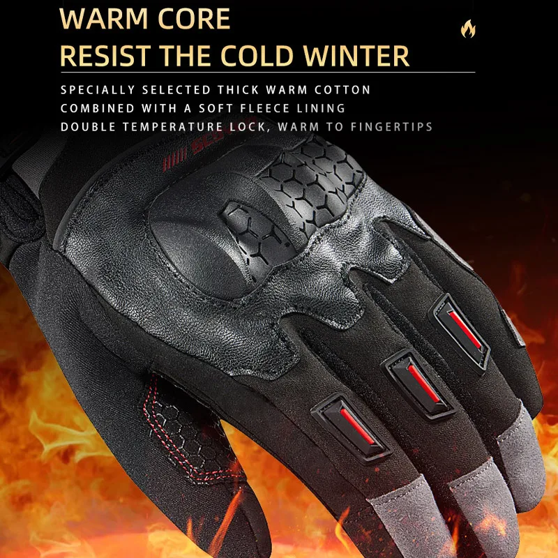 SCOYCO Motorcycle Gloves Men Women Autumn Winter Waterproof Windproof Warm Moto Guantes Motocross Cycling Gloves Anti-fall Luvas