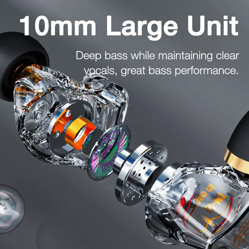 سماعات رأس رياضية سلكية من EARDECO-Bass مع ميكروفون ، سماعات أذن ستيريو داخل الأذن ، سماعة رأس عالية الجودة ، سماعات أذن HiFi