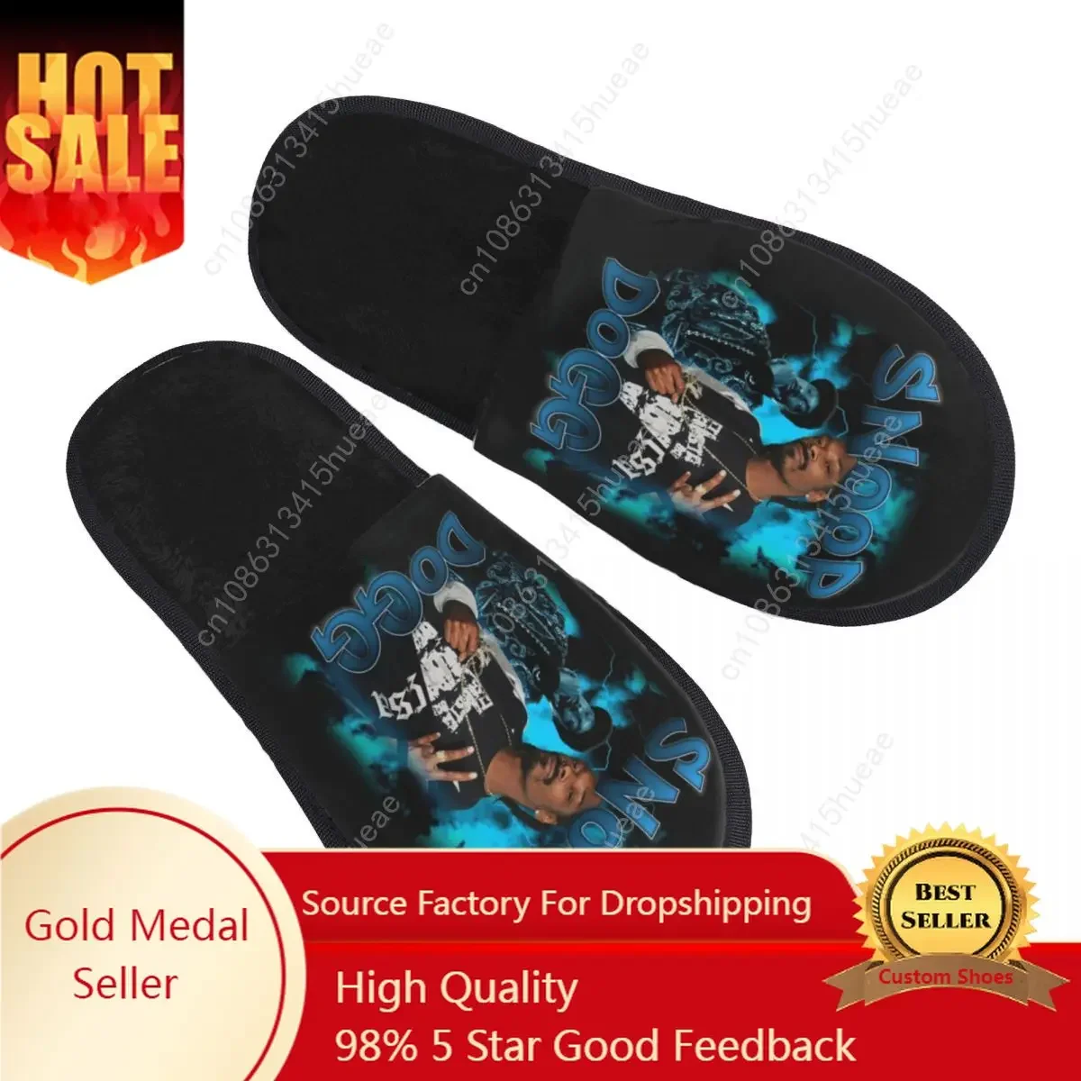 

Vintage 90s Snoop Dogg Soft Scuff With Memory Foam Slippers Women Rapper Singer Bedroom House Shoes