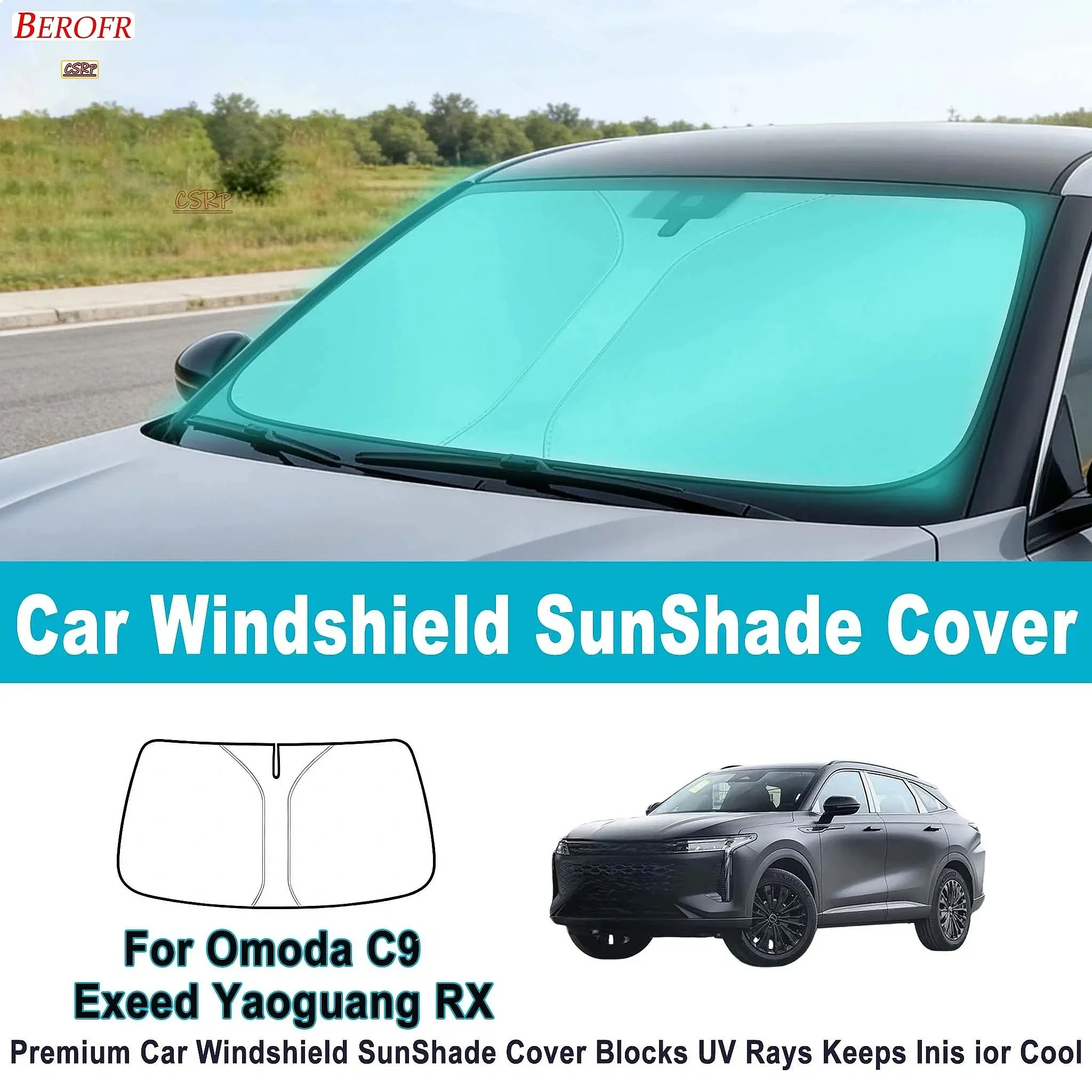 For Omoda C9 Exeed Yaoguang RX 2023-2025 Car Windshield Sunshade Cover Front Window Sun Shade Heat Insulation Auto Accessories