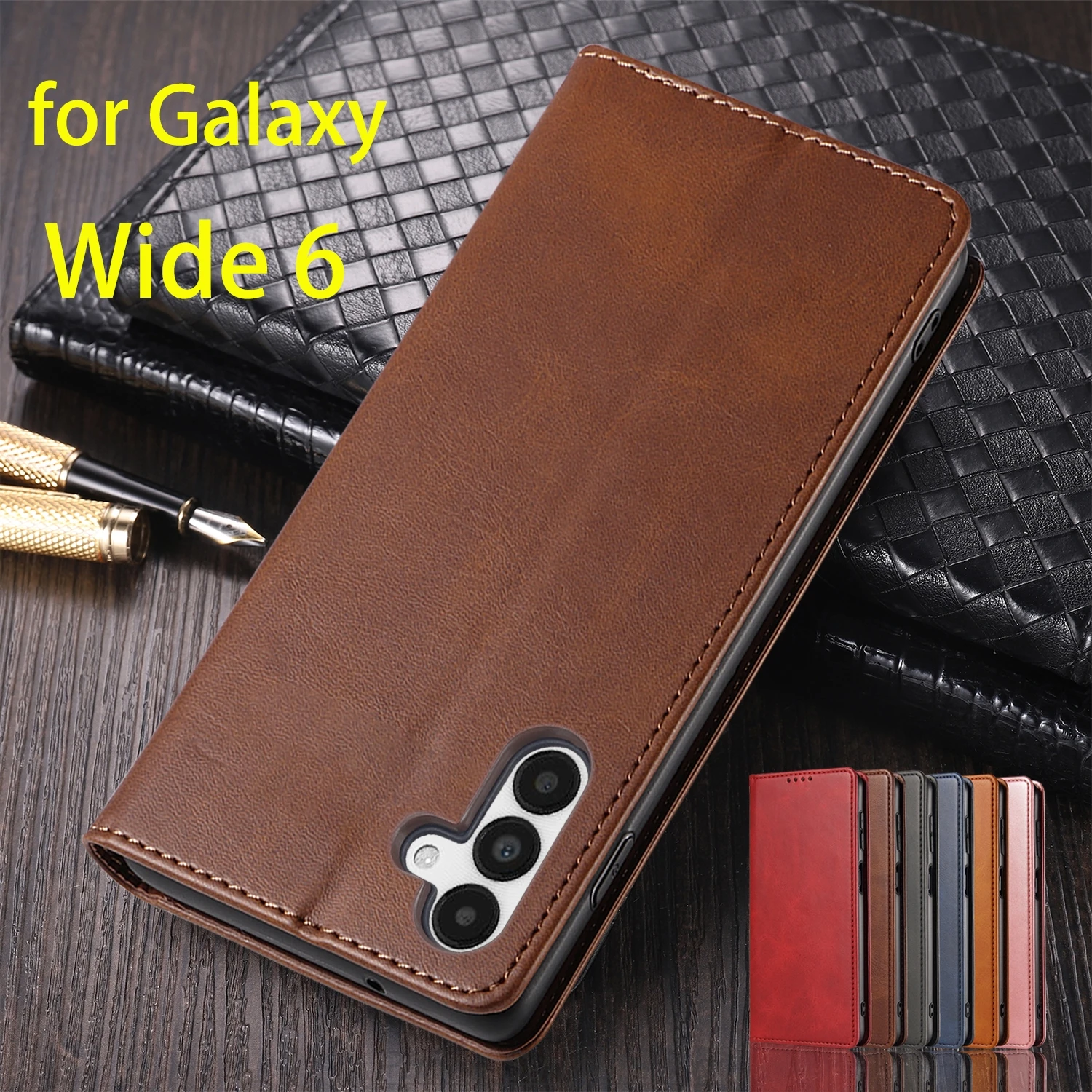 

Leather Case for Samsung Galaxy Wide 6 Wide6 Flip Case Card Holder Holster Magnetic Attraction Cover Wallet Case Fundas Coque