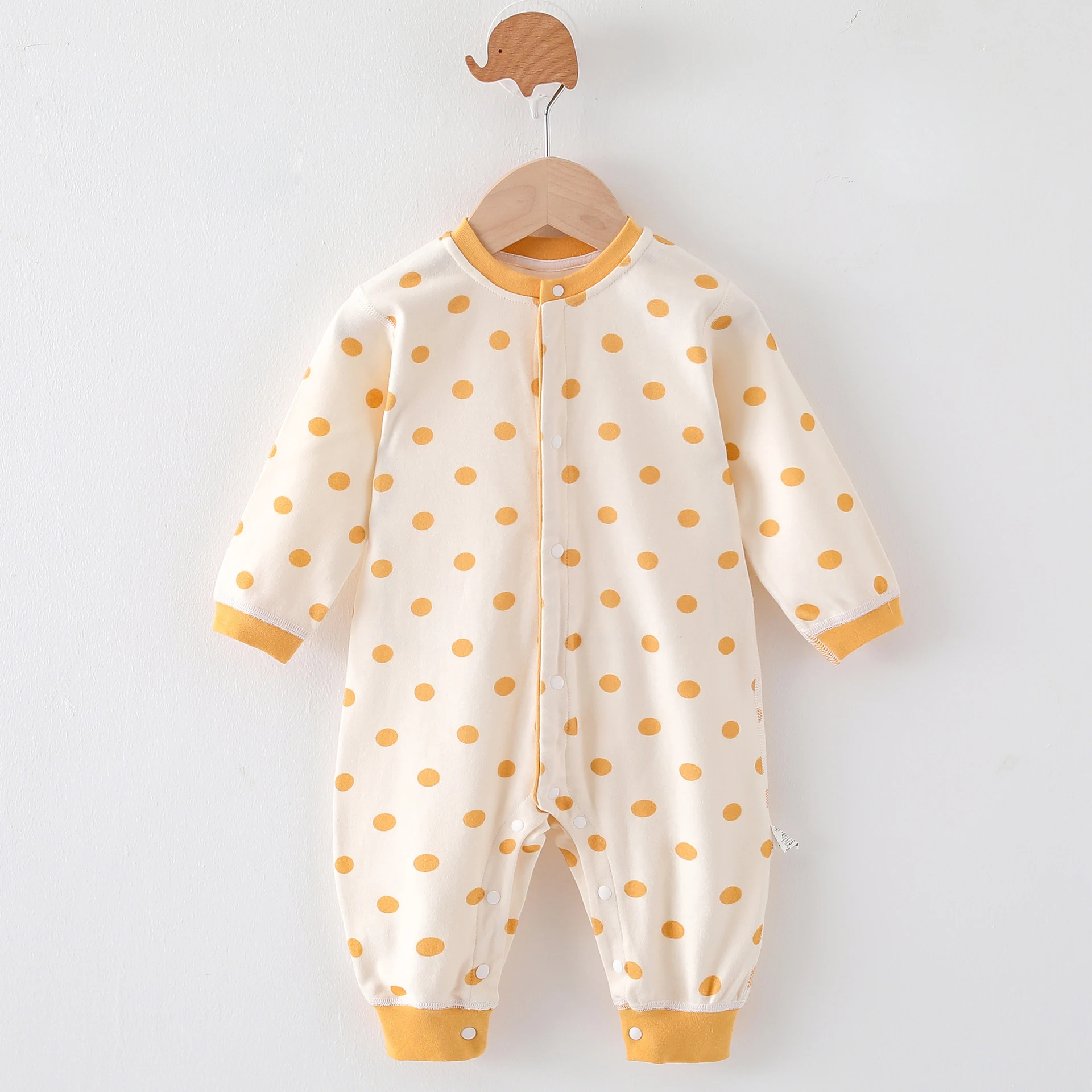 AYNIGIELL Baby's Pure Cotton Boneless Jumpsuit for Spring and Autumn, Newborn Jumpsuit for Crawling Breathable One-Piece Pajamas