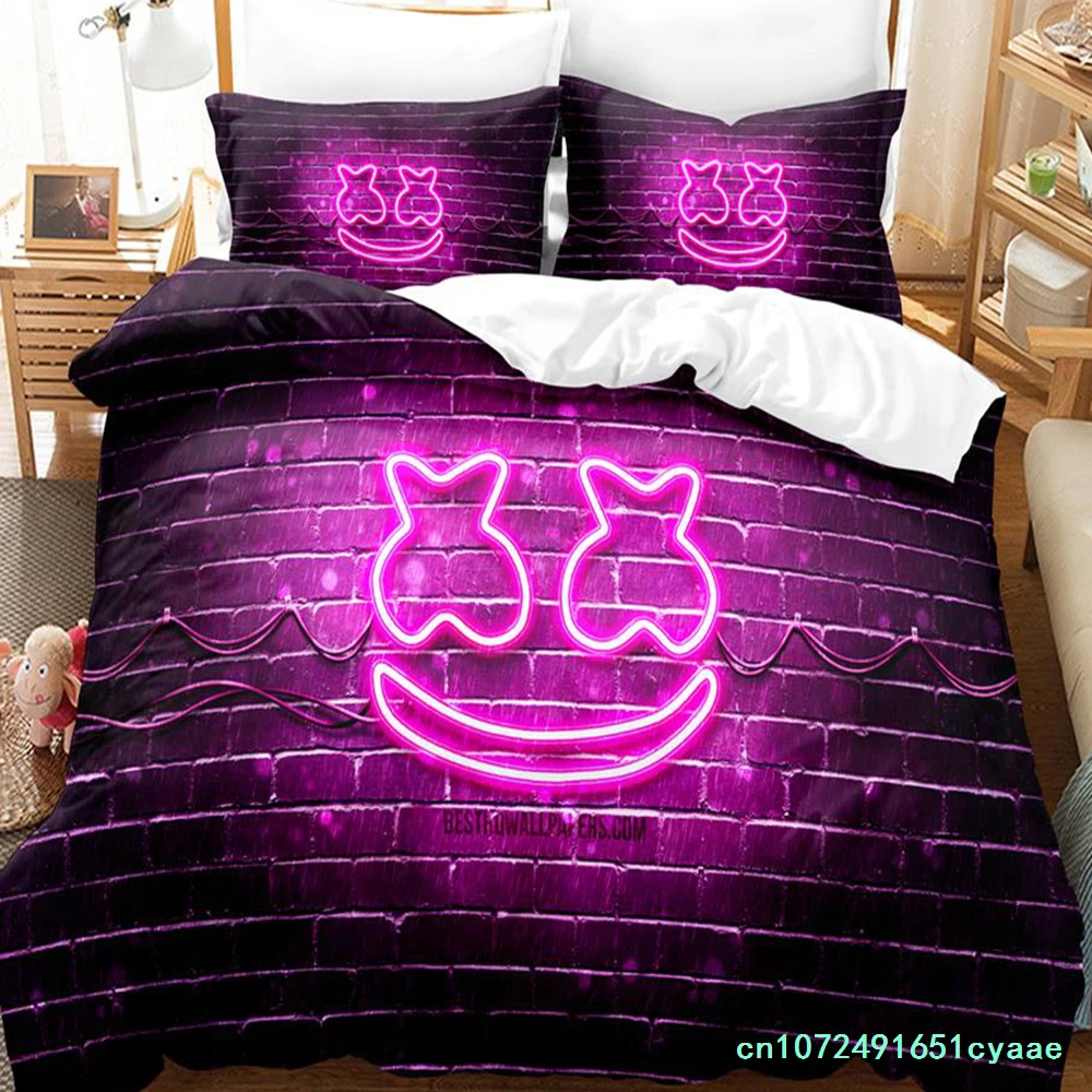 Marshmallow Bedding Set Single Twin Full Queen King Size Bed Set Aldult Kid Bedroom Duvetcover Sets Candy Band Baida DJ Camas 3