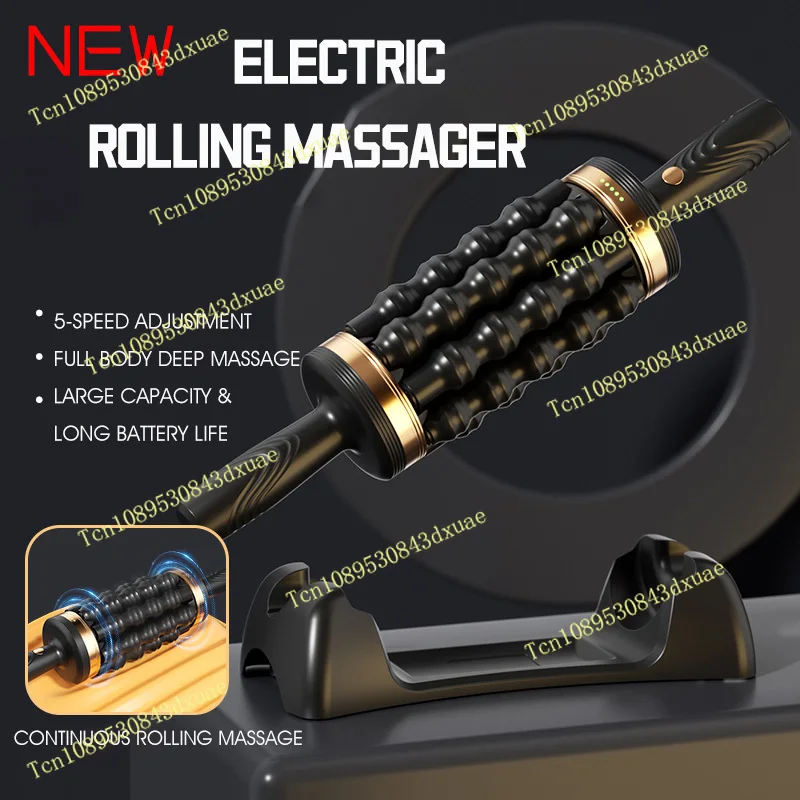 2025 New Arrival Newest Patented Cordless Roller Body Massage Rechargeable Vibrators 360 Rolling Percussive Massager