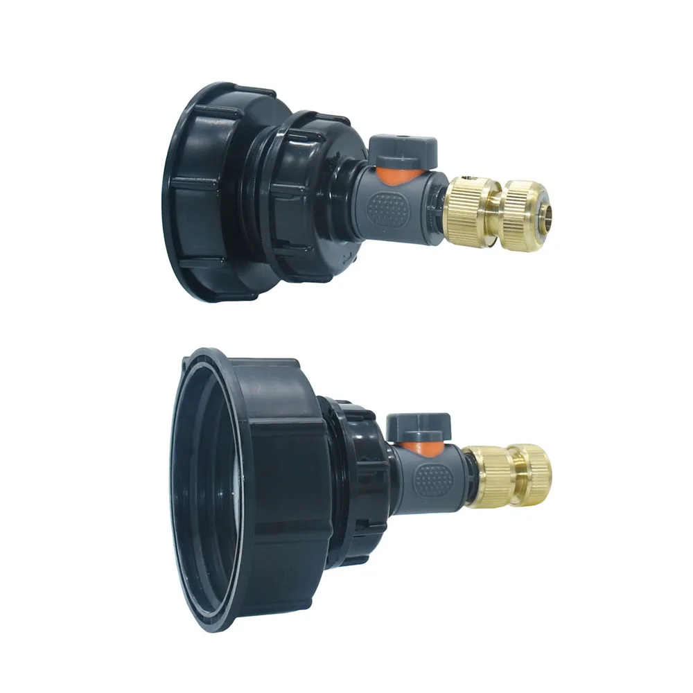 

80mm 100mm IBC Water Tank Valve Adapter 1/2 3/4" Hose Connector Tap 16MM 20MM Outdoors Garden Watering Pipe Fitting