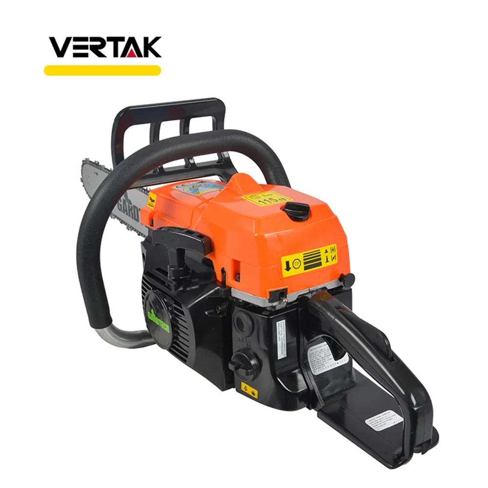 Vertak 52cc 2 stroke automatic lubrication gasoline chain saw 2000W tree cutting garden diesel chainsaw