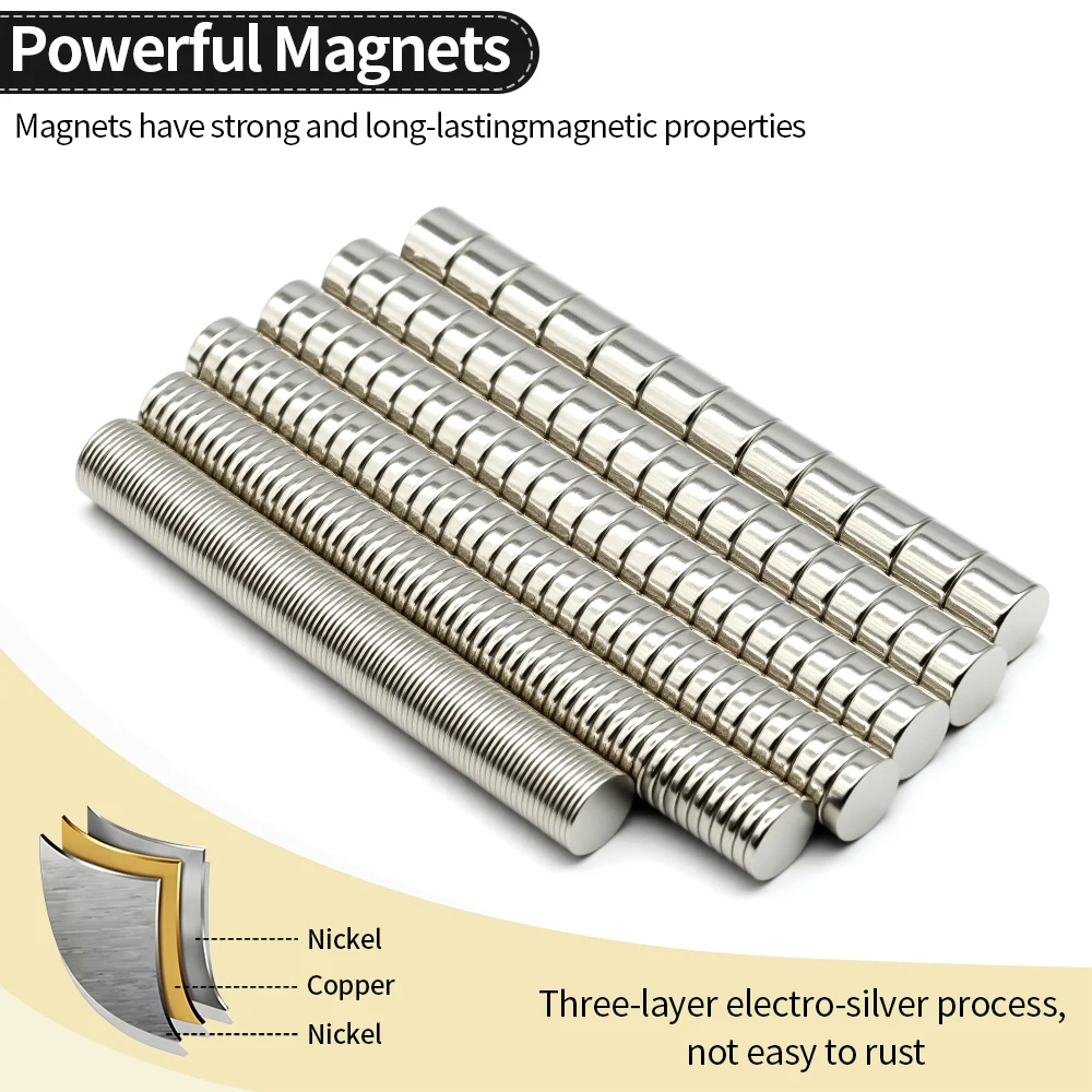 سوبر قوي مغناطيس النيوديميوم N35 ندفيب المغناطيسي الدائم imanes جولة مغناطيس قوي الثلاجة 10x1 10x2 10x3 10x5 مللي متر #4