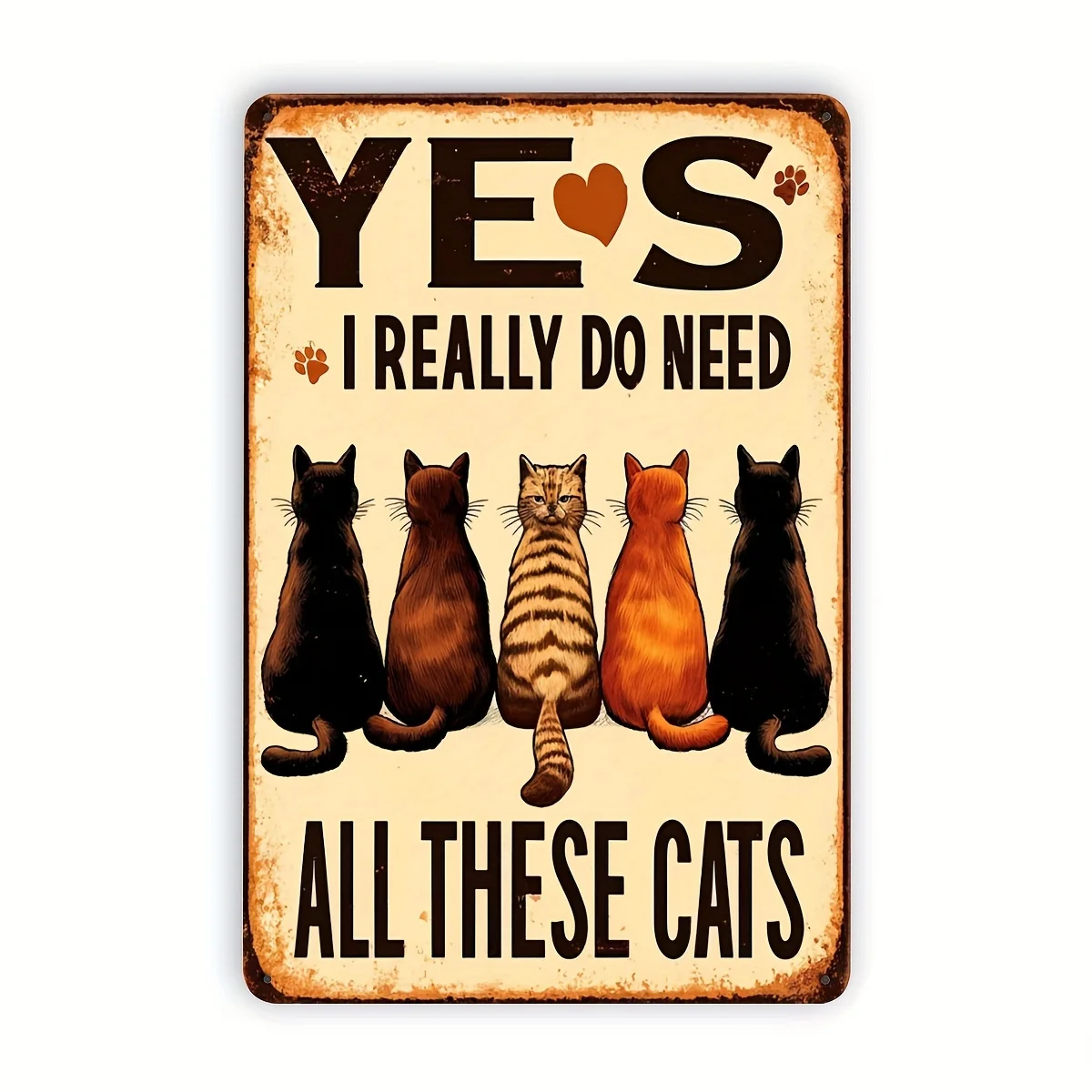 Vintage Metal Wall Sign 
