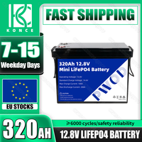 PWOD LiFePo4 Battery Pack 12V 320Ah Bulit-in 4S 200A BMS Grade A Rechargeable Battery Lithium Iron Phosphate For CampinGolf Cart