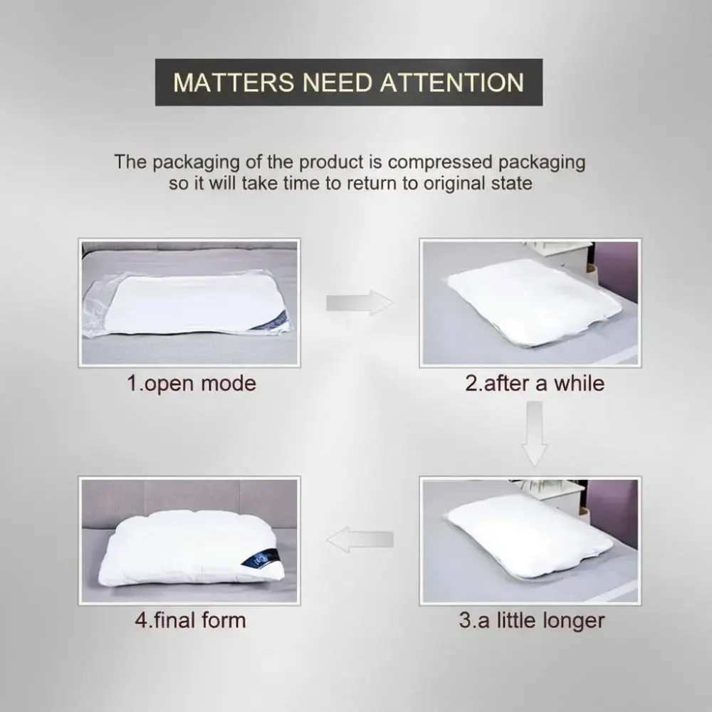 48 × 74cm Sleeping Bed Pillow Breathable Soft Cervical Pillow Twisted Flower No Collapse Deep Sleep Neck Pillow Star Hotel