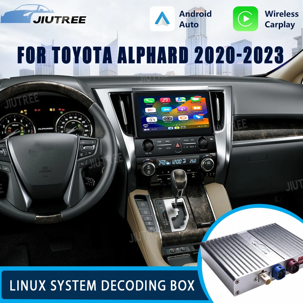 Decoding Box For Toyota alphard 2020-2023 Linux Interface Fit For Original Car OEM Screen Wireless Apple CarPlay Android Auto