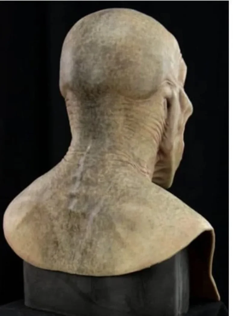 Máscara espeluznante para hombres con dientes grandes, máscara de Cosplay de Anime, máscaras faciales para carnaval, accesorios de disfraces de Halloween, Mascarillas de cara sonriente