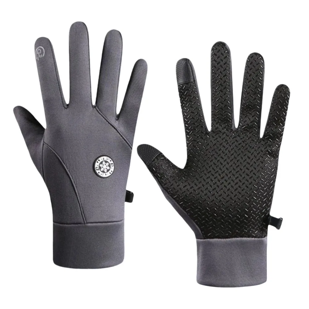 

Нескользящие зимние теплые перчатки с длинными пальцами, утолщенные ветрозащитные мужские велосипедные перчатки с сенсорным экраном, водоотталкивающие