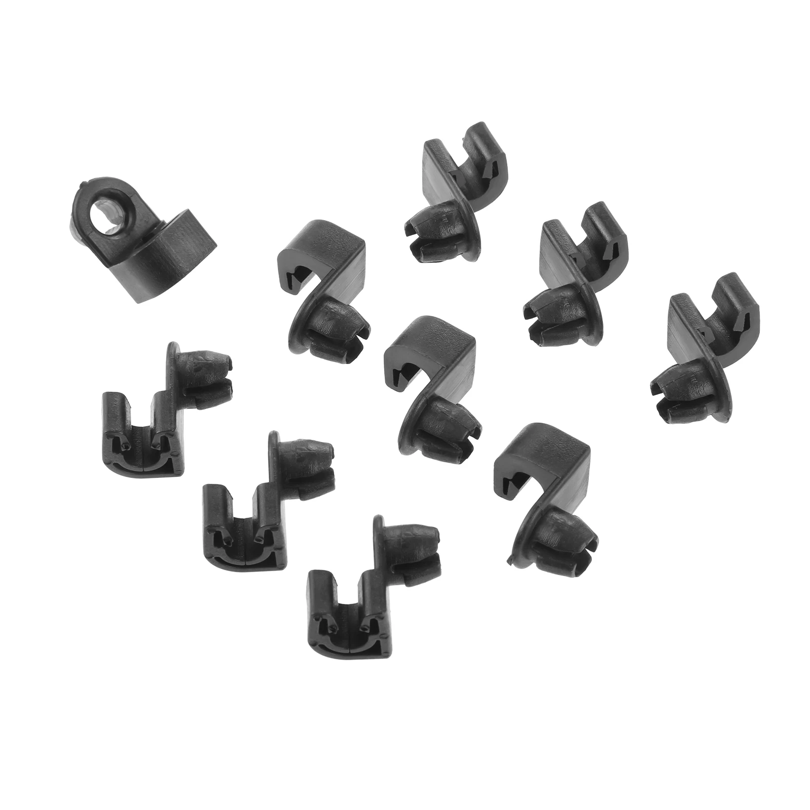 10Pcs Auto Door Lock Latch Rod Retainer Clips Side Nylon Fastener Retaining Clip Fits Into 7mm Hole for Peugeot GM Pontiac Chevy