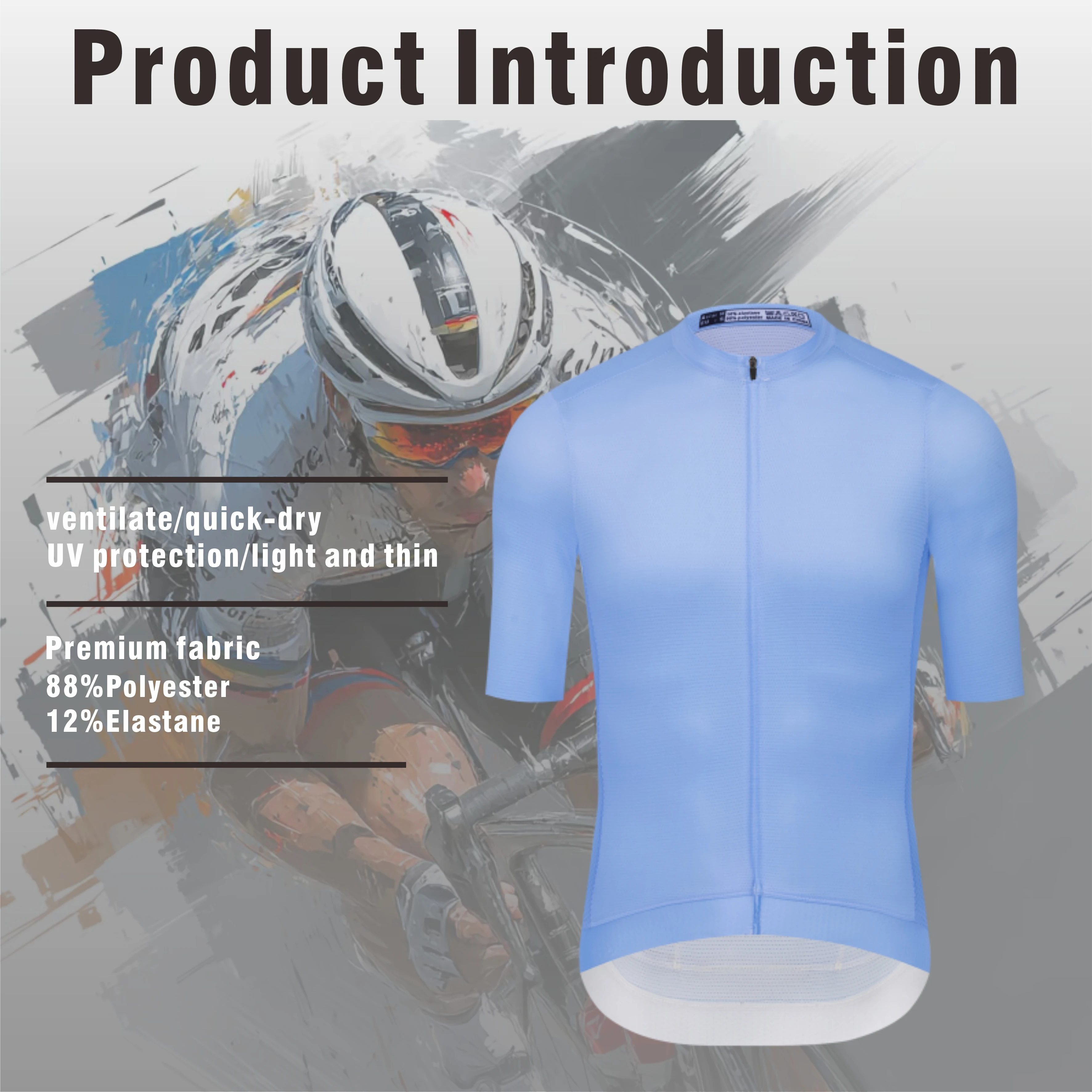 MALFC Herren Sommer Radsport-Trikot ohne Logo Hochwertige Kurzarm-Teamkleidung Fahrrad-Sportbekleidung – Detail 6