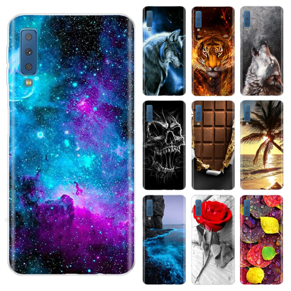 For Phone Case Samsung Galaxy A7 2018 Case Bumper Soft TPU Silicone Coque Back Cover For Samsung A7 2018 A750 A750F Case Fundas