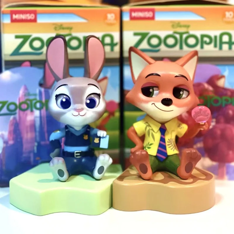

Crazy Zootopia Series Sit Obediently Blind Box Figurines Cute Judith Nick Flash Finnick Desktop Ornaments Children'S Toys Gifts