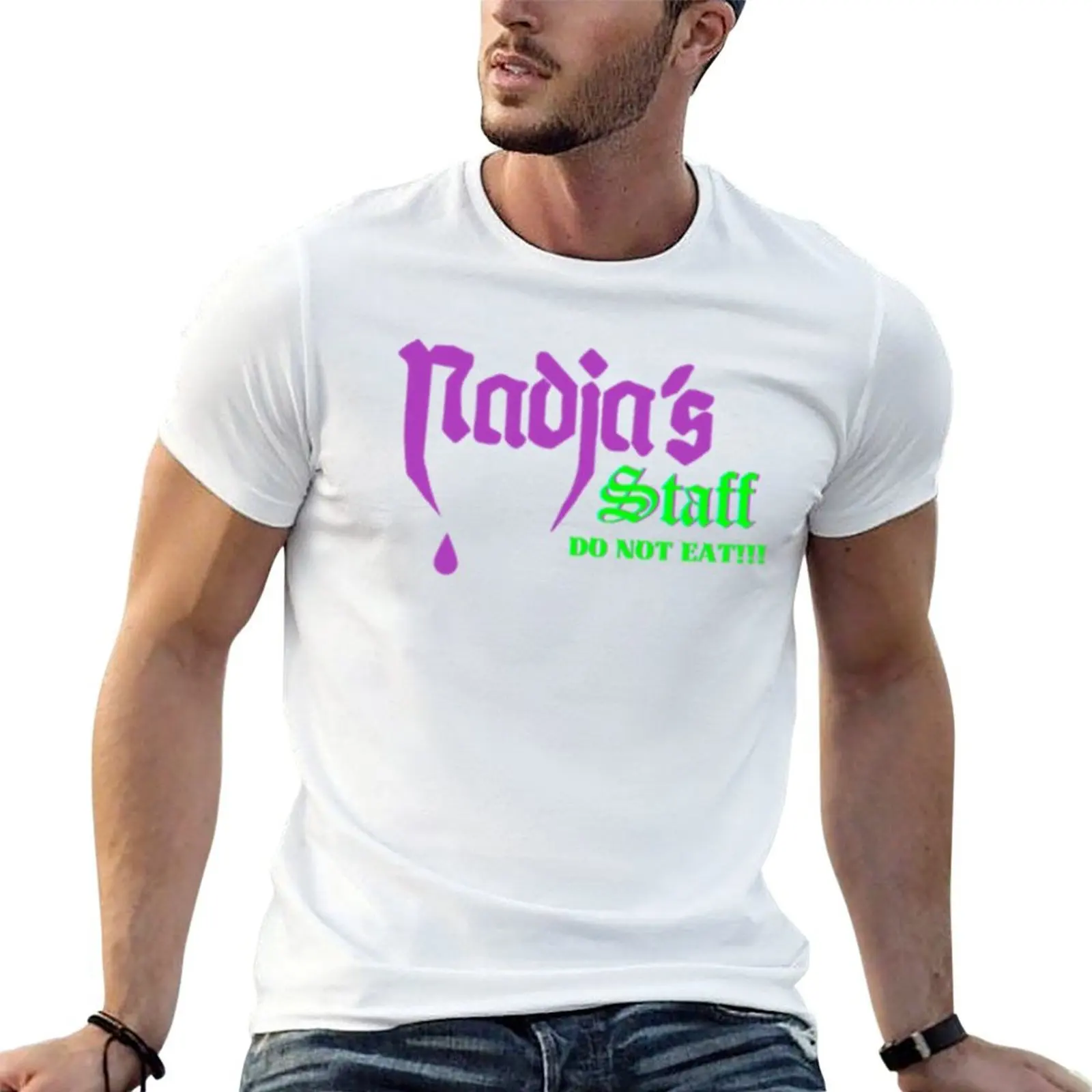 

What We Do In The Shadows Nadja_s Staff Nightclub Tee Magenta Lime T-Shirt man t shirts for men man tshirt T-Shirt