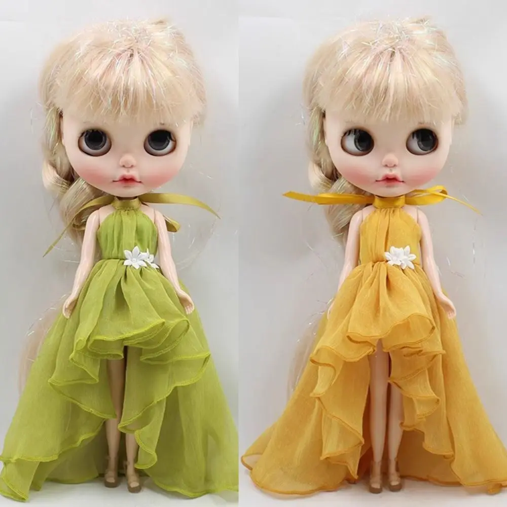 

Fashion Evening Gown Dresses Mini Cute Dolls Princess Dresses DIY Accessories Elegant Chiffon Clothes for azone19 ob24 Dolls