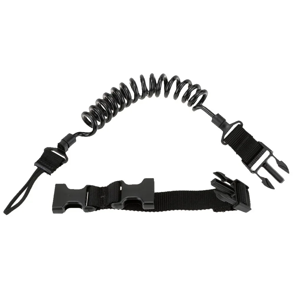 Durable Hunting Gun Accessories Tactical Elastic Lanyard Rope Anti-lost Spring Safety Strap