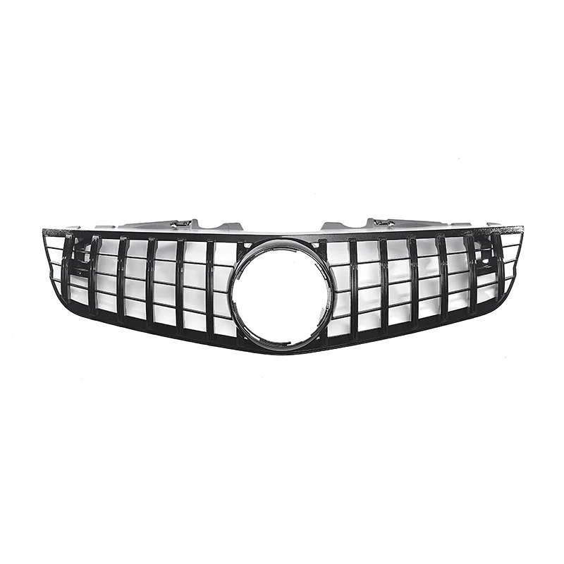 Car Front Hood Grille Racing Grill For Mercedes-Benz SL-Class R230 SL500 SL550 SL600 2008-2012 Upgrade GT Style ABS Grills