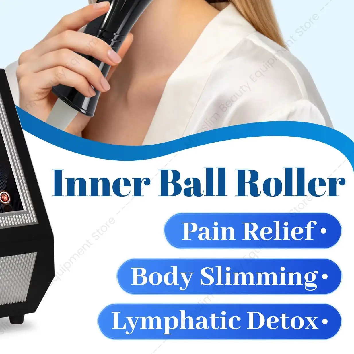 Body Contouring Cool‑Tshock Device Inner Ball Roller Cryo Slimming Lymphatic Detox Skin Firming Salon‑use Machine