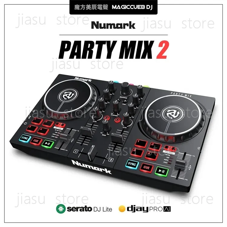 Controlador NUMARK LUMA PARTYMIX 2 para Principiantes, SERATO DJ LITE, VDJ Disc Maker, Máquina Todo en Uno
