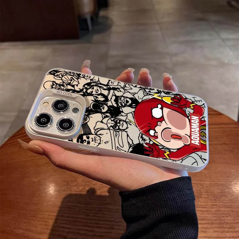 B-Batmans S-Supermans Comics Phone Case For Apple iPhone 17 Air 16 16e 15 14 13 12 11 Mini Pro Max Plus Colorful Silver Cover