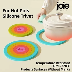Joie Silicone Trivet For Hot Pots and Pans Heat Insulation Pot Mat Heat Resistant Anti-Scalding Detachable Meal Mat for Table