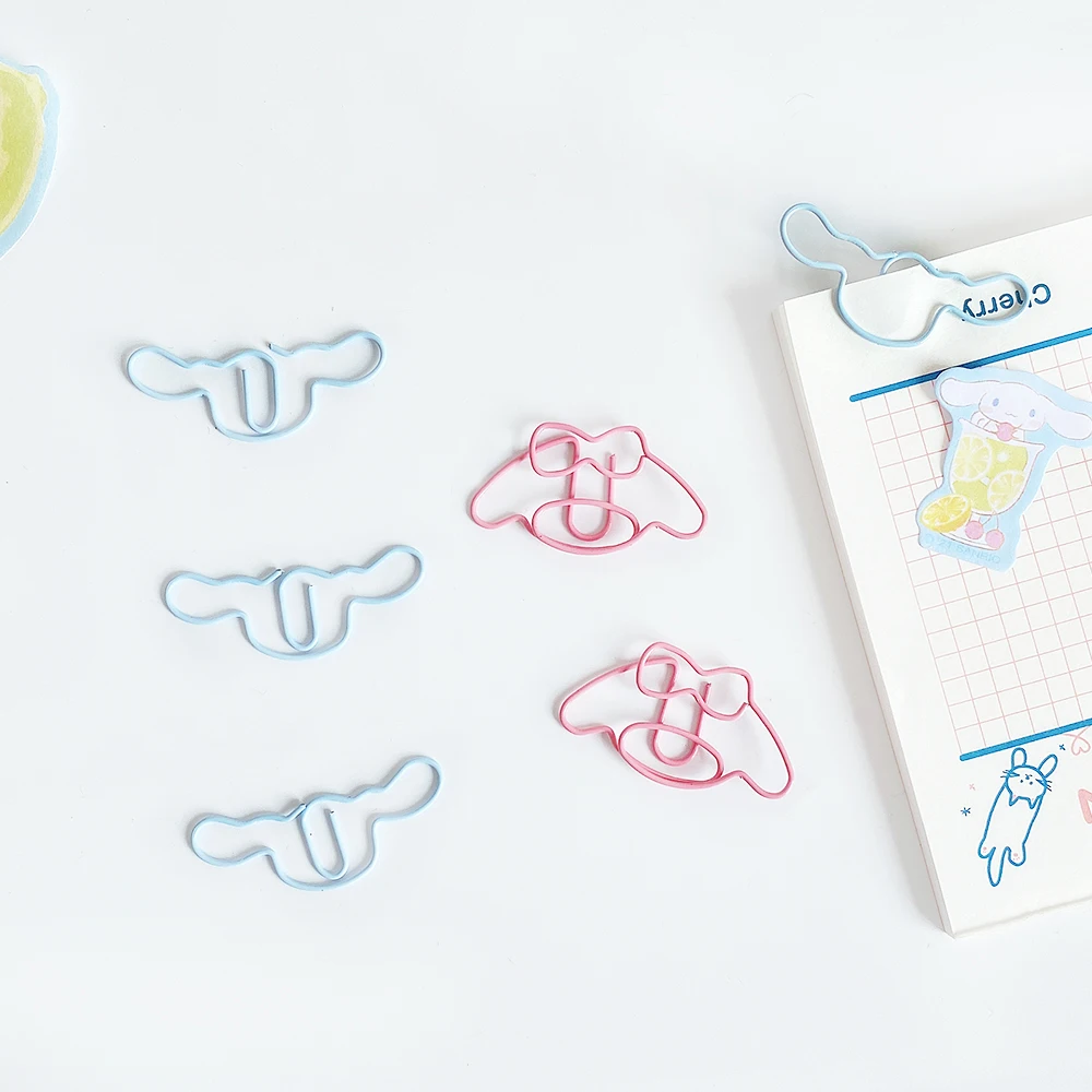 10 pcs/pack cartoon animals cute Paper Clips Kawaii Stationery Metal Clear Binder Clips Photos Tickets Notes Letter