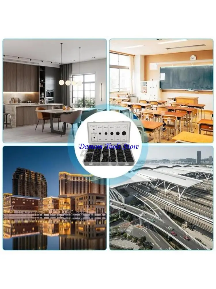 

57BE 200 Pcs Closed Rubber Grommet Hole Plug for Wire, Plug, Automotive