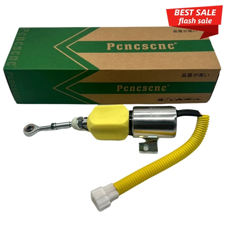 

Excavator for Yuchai YC85 135 Close Solenoid Valve 1115030 6108-1115030 24v Fuel Cut-off Valve 6108