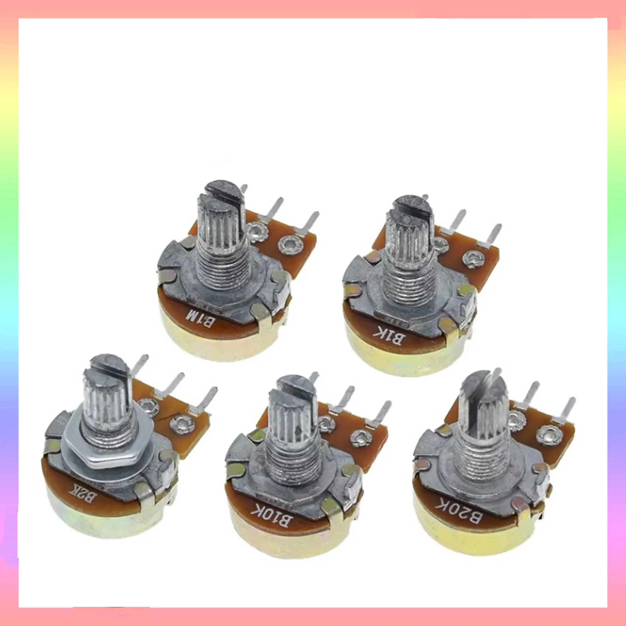 WH148 3pin Lineaire Potentiometer 15mm As Met Moeren En Ringen WH148 B1K B2K B5K B10K B20K B50K B100K B250K B500K B1M