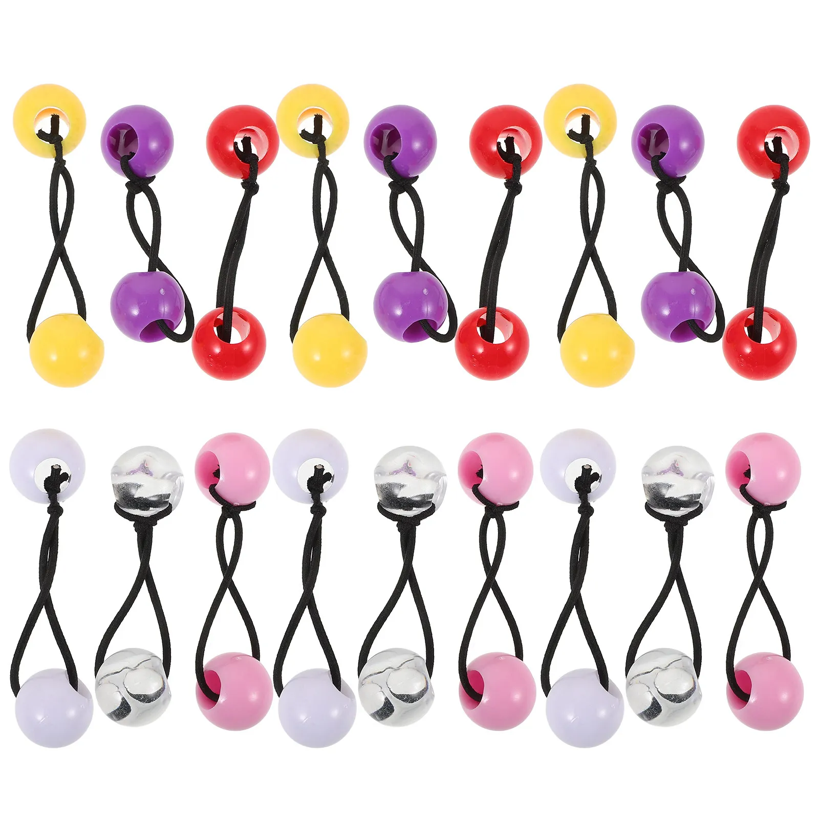 Kids Hair Ties 20Pcs Double Ball Elastic Ponytail Holders Colorful Hair Ropes for Girls Daily Wear