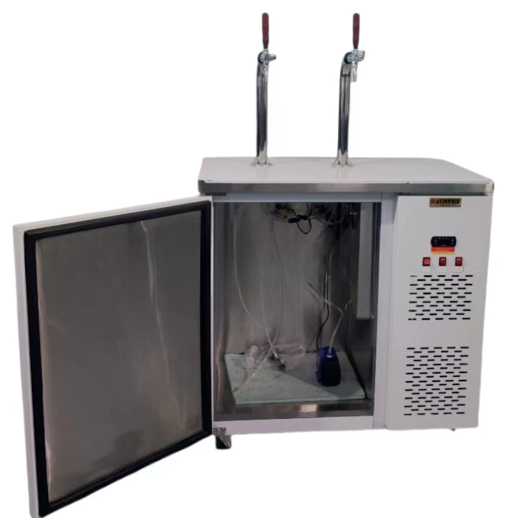 Automatic milk dispenser with beer tap and fresh milk refrigerator