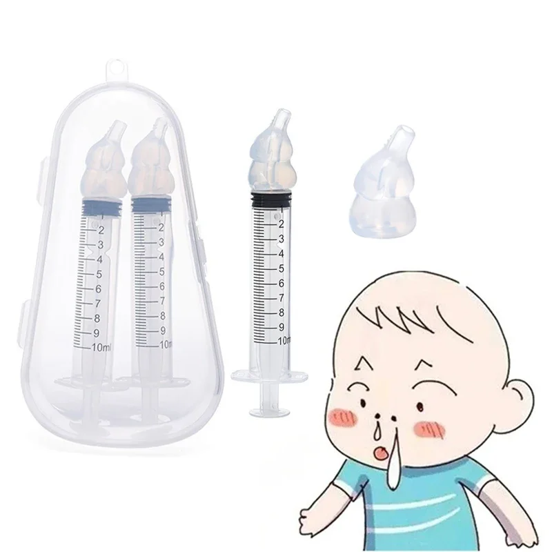 1/2Pcs Babi Nose Cleaner Rhinitis Nasal Washer Needle Tube Baby Nasal Aspirator Cleaner Syringe Baby Nose Washing for Children