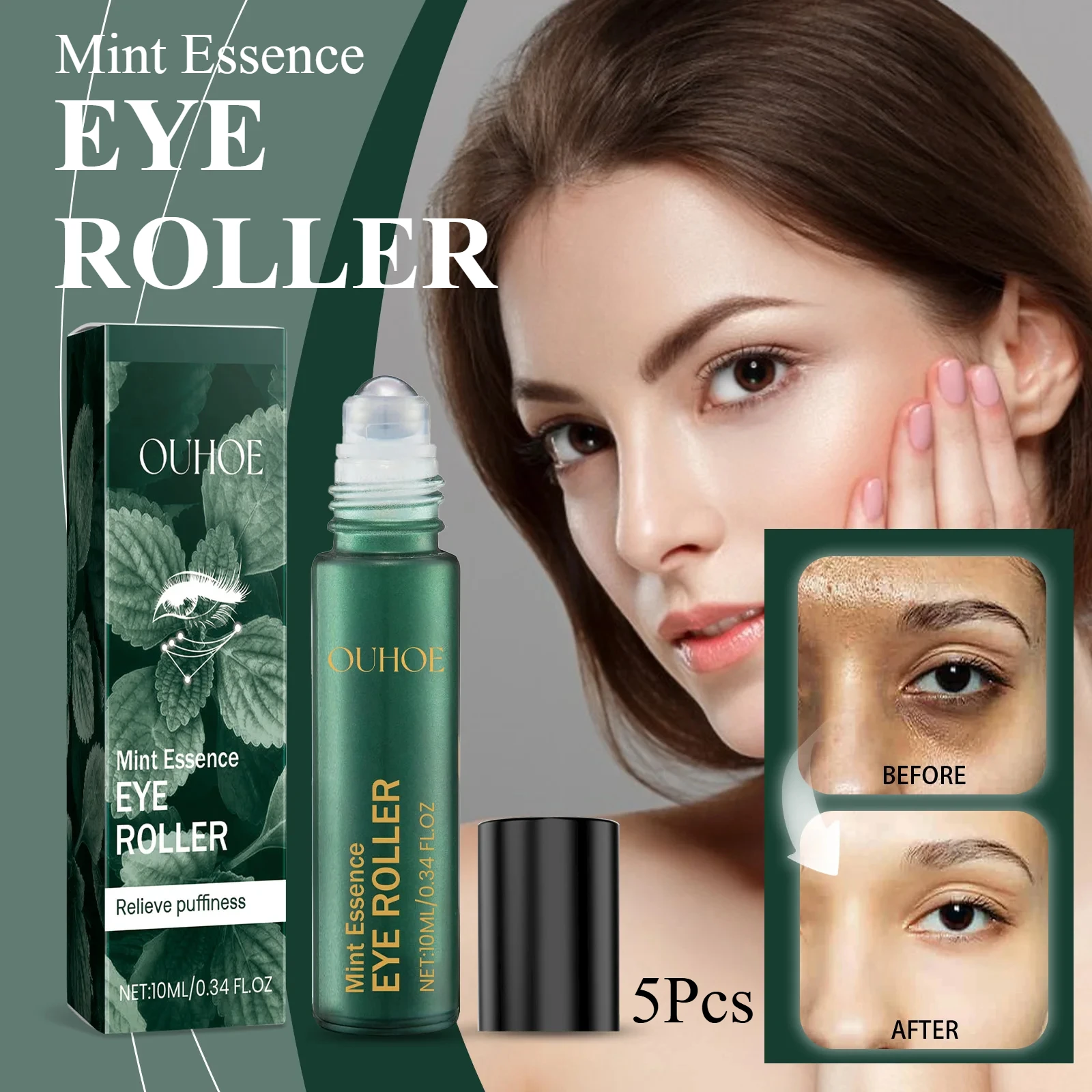 Mint Eye Essence Diminish Dark Circles Improve Eye Bags Reduce Fine Lines Crow's Feet Moisturize Tighten Eye Massage Essence Kit