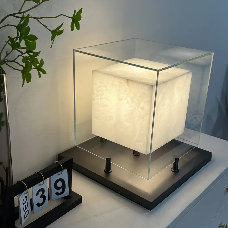 High-end hotel sales office reception reception marble luxury desk lamp living room bedroom bedside decorative glass ambient