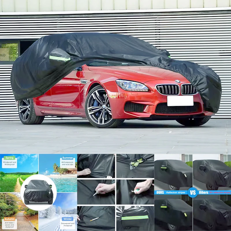 

For BMW M6 All-Weather Car Covers 6-in-1 Waterproof Dustproof UV Proof Snowproof Scratch Resistant Protection