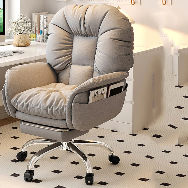 Ergonomic office chair, gaming lounge chair, lounge, computer office chair, mobile white Silla De Esctorio office furniture