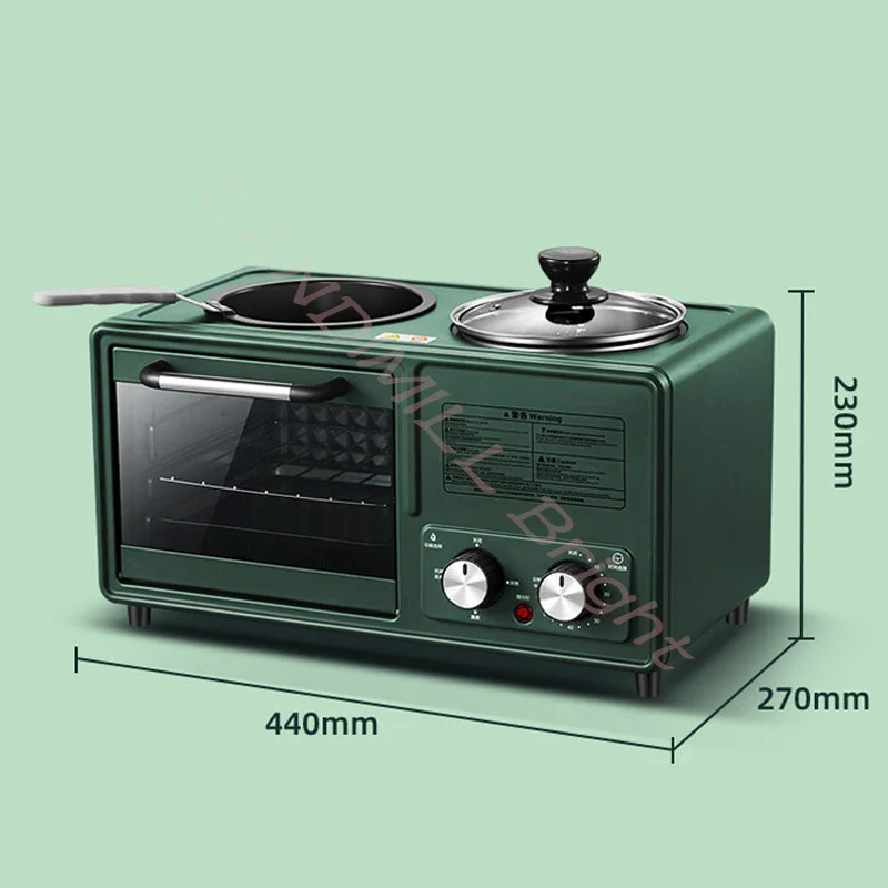 Multifunctional Electric Oven Household Breakfast Machine Bread Pizza Breakfast Machine Toaster Frying Pan Kitchen Tools