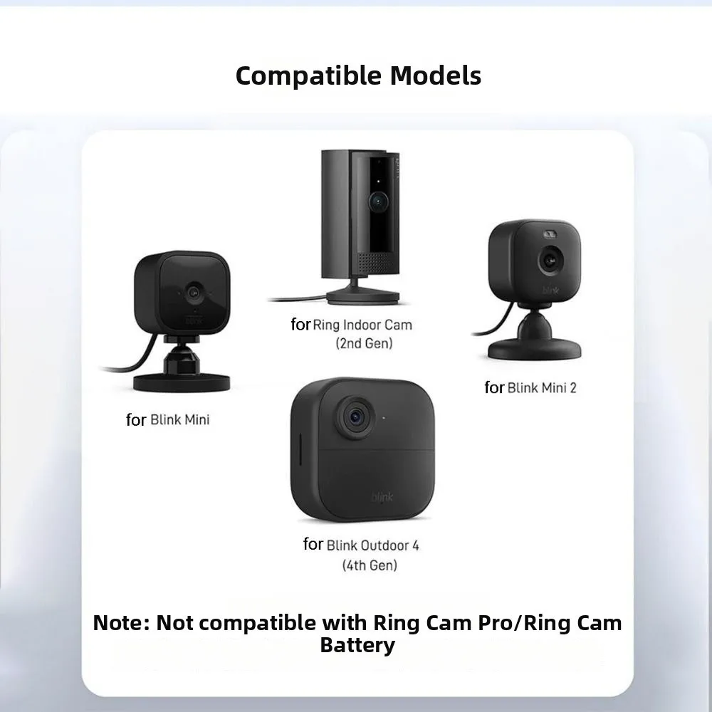 Wall Mounted Security Camera Wall Mount Holder Adhesive Mounting No-Punching Camera Mount Holder for Blink Outdoor4 Mini 2 view 5