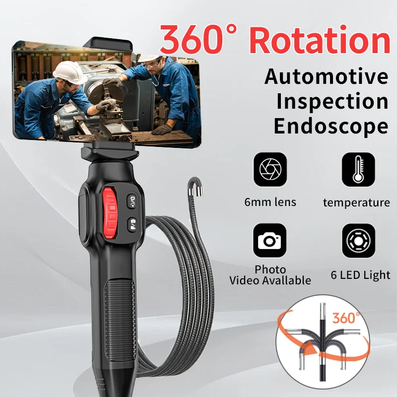 360 Degree Rotating High Definition Mobile Phone Endoscope Camera Portable Digital Inspection Device