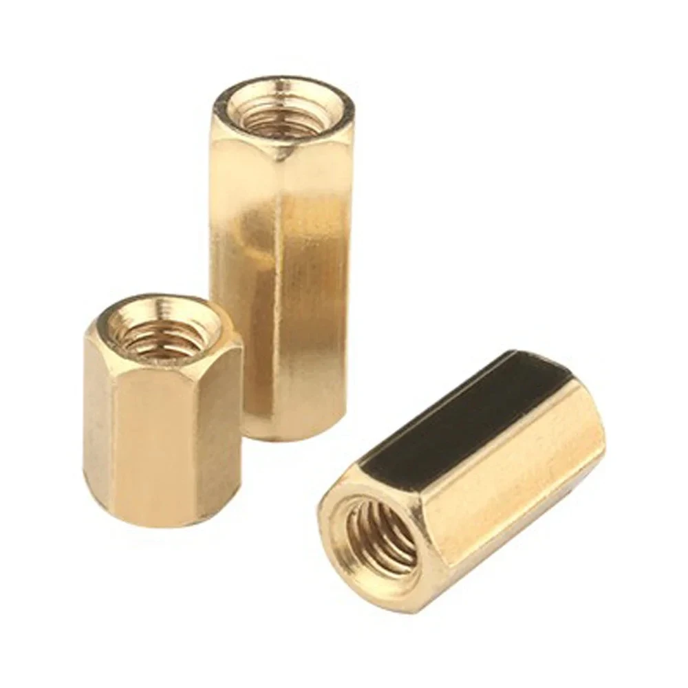 5-50pcs M2 M2.5 M3 M4 M5 M6 Double Pass Hex Brass Female Standoff Pillar Stud Mount Spacer Hexagon PCB Motherboard Nut Hollow