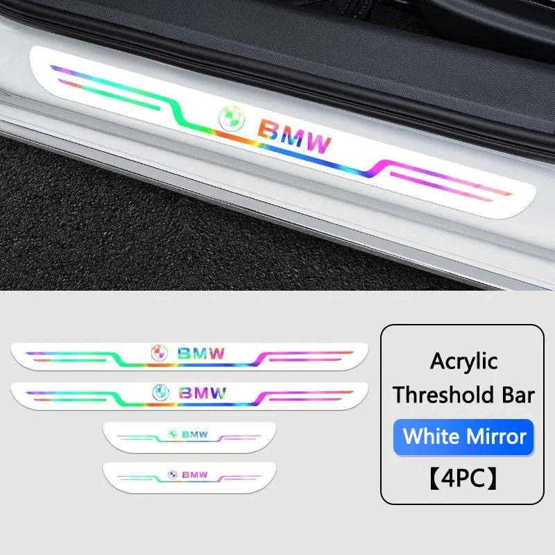 4PC Acrylic threshold bar Car Door Sill Strip Sticker For BMW X1 X2 X3 X5 X4 X6 X7 G30 G20 G32 G11 G12 F40 F30 F20 F10 F34 F07