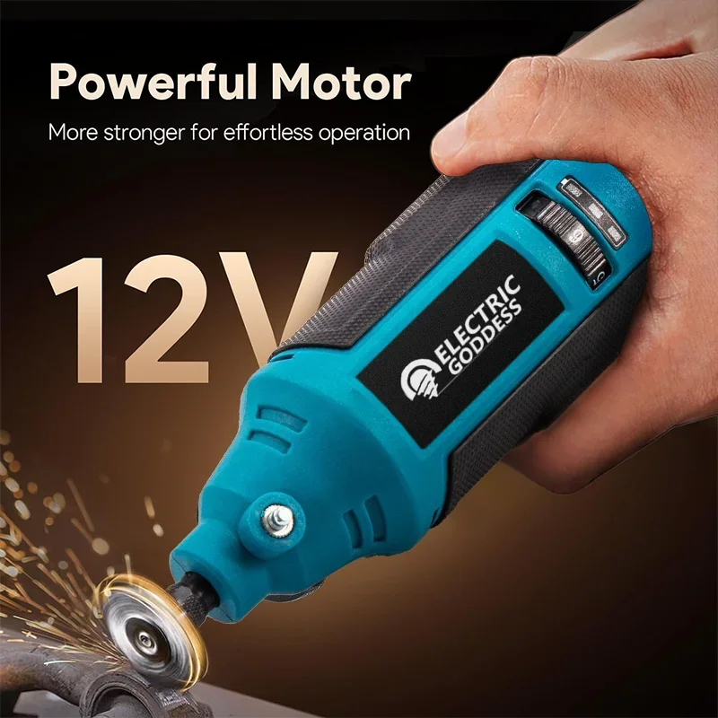 Electric Goddess 18000RPM 12V Lithium Battery Speed Regulating Electric Mill Details Grinding Details Carving