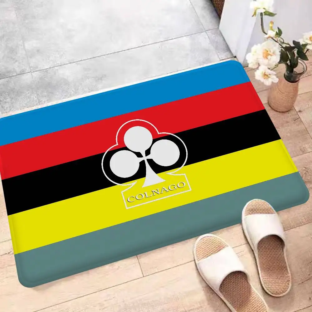 C-Colnago logo Floor Mat Cheaper Anti-slip Modern Living Room Balcony Printed Bedside Mats